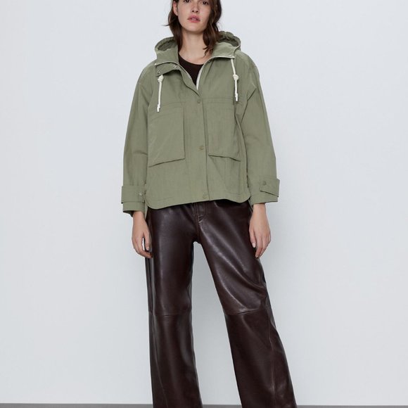 Zara Jackets \u0026 Coats | Zara Water Repellent Parka Light Khaki 02969060 | Color: Green | Size: Xs | Dancingkp's Closet
